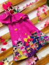 Vestido lol rosa babado infantil