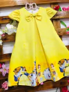 Vestido A Bela e a Fera amarelo laço
