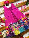 Vestido lol rosa laço infantil