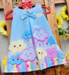 Vestido Chuva de amor barra colorida modelo Manuella infantil
