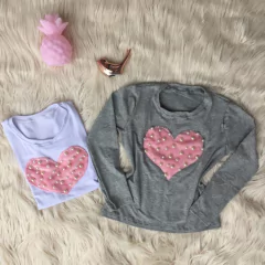 T shirt manga longa mãe e filha