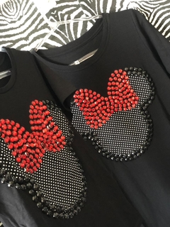 T shirt minnie poa laço vermelho mãe e filha - comprar online
