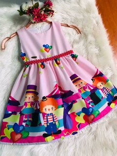 Vestido Circo colorido infantil modelo Julia