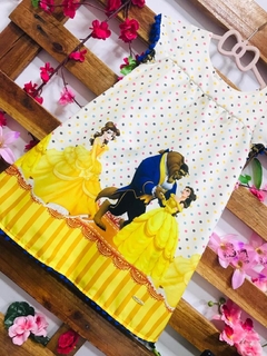 Vestido a Bela e a Fera Poa Sandra Infantil