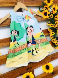 Vestido Show da Luna Arco Iris modelo Manuella infantil