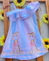 Vestido Girafa listras claras modelo valentina infantil