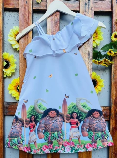 Vestido Moana branco modelo valentina infantil