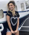 T shirt preta coração camadas de pérolas mãe e filha - comprar online