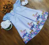 Vestido azul carrossel laço infantil