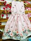 Vestido Jardim encantado borboletas pérolas infantil