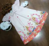 Vestido Barbie flores coração laço infantil