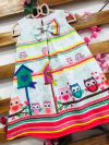 Vestido Coruja Casinha laço infantil