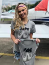 T shirt sapatilha pérolas mãe e filha