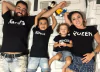 T shirt Queen e Princess preta mãe e filha