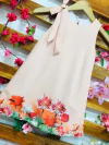 Vestido Flores barra Rose amarra manga infantil