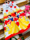 Vestido Branca de Neve Maçãs laço infantil