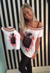 T shirt perfume com rosas rose mãe e filha