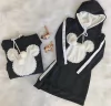 vestido moletinho preto mãe e filha