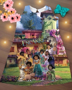 Vestido Encanto Familia trapézio infantil