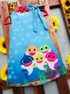 Vestido Baby shark azul modelo Bruna infantil