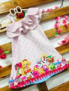 Vestido Shopkins babado infantil