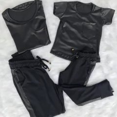 Conjunto preto cirre mãe e filha