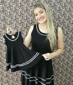 Vestido regata cianinha mãe e filha