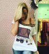 T shirt bolsa e maquiagem mãe e filha