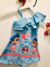 Vestido lol azul claro sereia modelo valentina infantil