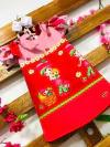 Vestido Moranguinho vermelho manga amarra infantil