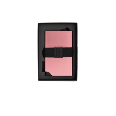 Tarjetero Card Slider KYMA rosa pink porta tarjetas RFID contact less 