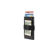 Tarjetero Card Slider KYMA negro black porta tarjetas RFID contact less Walla