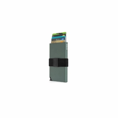 Tarjetero Card Slider KYMA verde green porta tarjetas RFID contact less Walla
