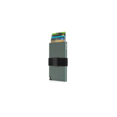 Tarjetero Card Slider KYMA verde green porta tarjetas RFID contact less Walla