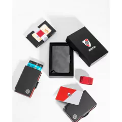 Billetera Tarjetero CARP River Plate Kyma Oficial Cuotas tarjetas contact less Monumental