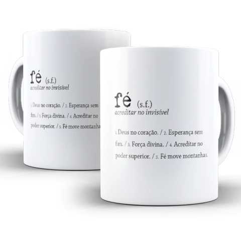 Caneca Dicionário Fé