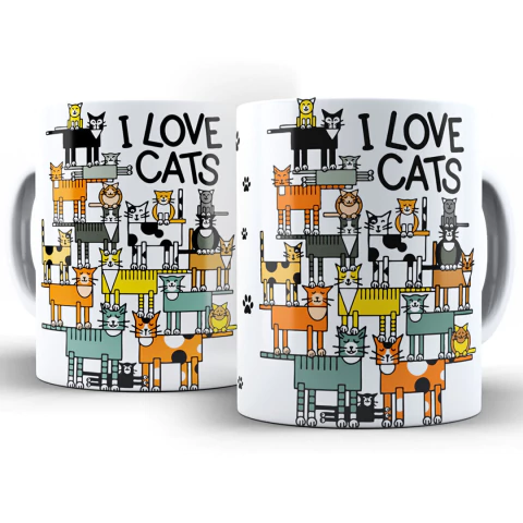 Caneca I Love Cats