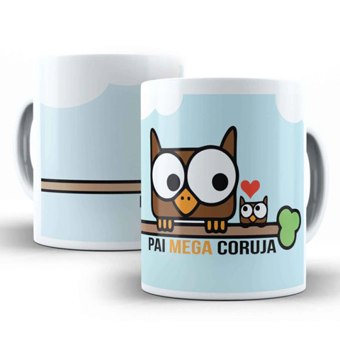 Caneca Pai Mega Coruja