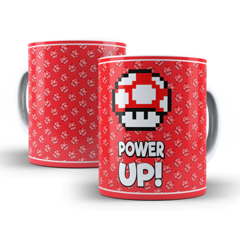 Caneca Power Up Cogumelo