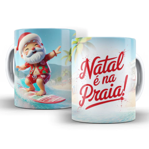Caneca Natal é na Praia - comprar online