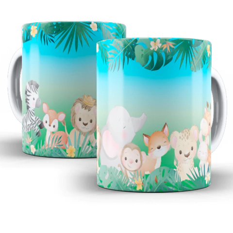 Caneca Selva e os Animais