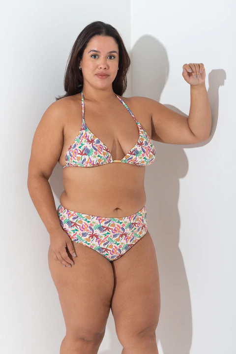 Top Cortininha Julia Estampado Arte Tropical Plus Size - comprar online