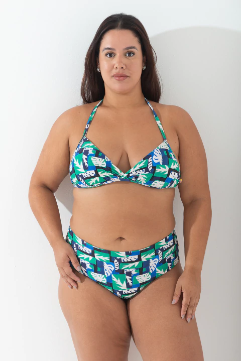 Top Gabi Estampado Arte Tropical Plus Size - comprar online