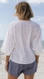 Blusa manga longa feminina, em algodão estilo laise, na cor rosa, estilo social, mais larguinha, mangas bufante.