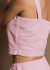 Blusa curta geométrica - Amarela Curry - TASHA