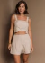 Blusa curta geométrica - Amarela Curry - online store
