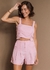 Short alfaiataria pregas e bolso embutido - Rosa - buy online