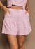 Short alfaiataria pregas e bolso embutido - Rosa - TASHA