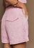 Short alfaiataria pregas e bolso embutido - Rosa - online store