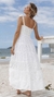 Vestido longo laise casual. para o dia a dia, simples mas elegante. Disponível nas cores branco, rosa e preto